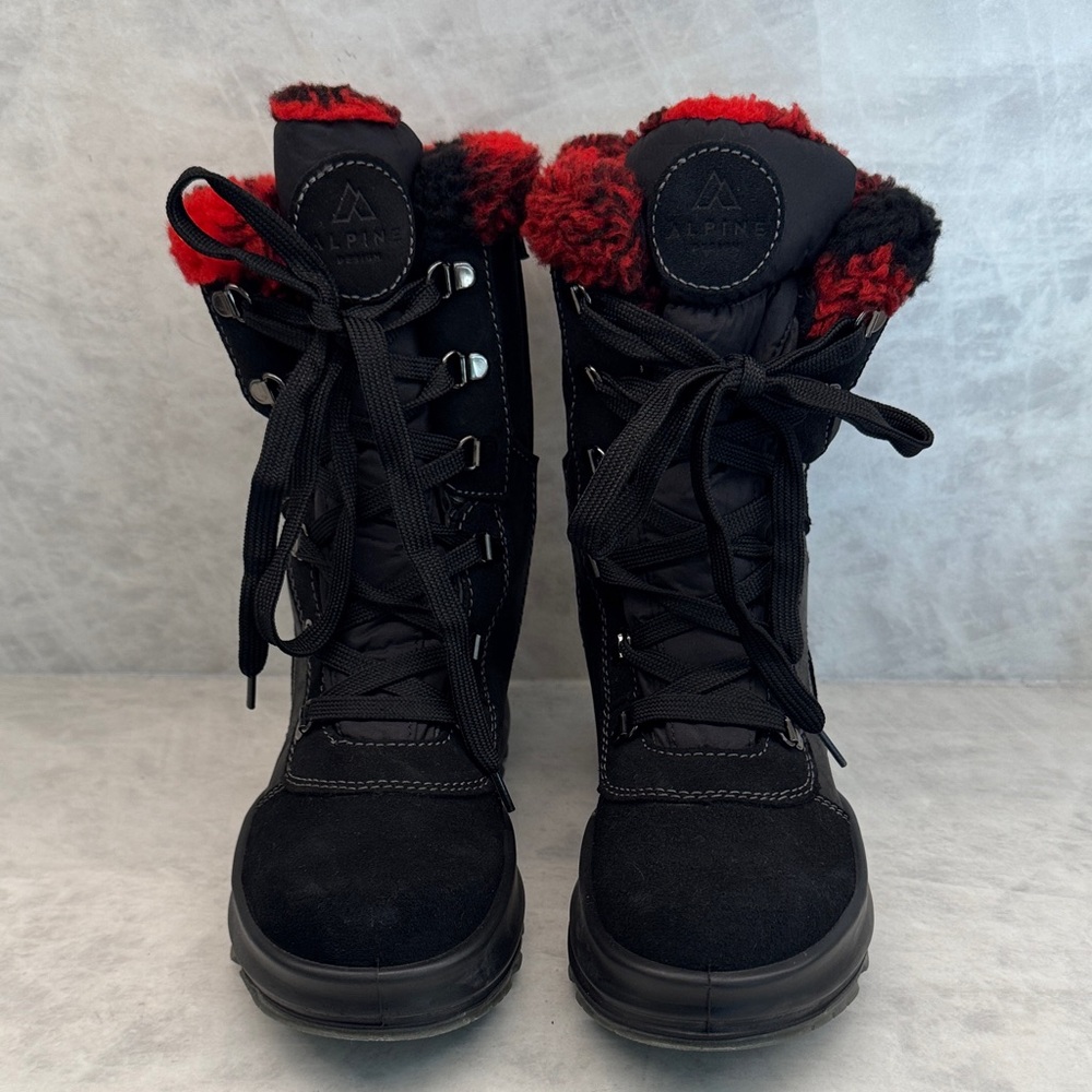 Alpine Ortholite Women's Black and Red Winter Boots